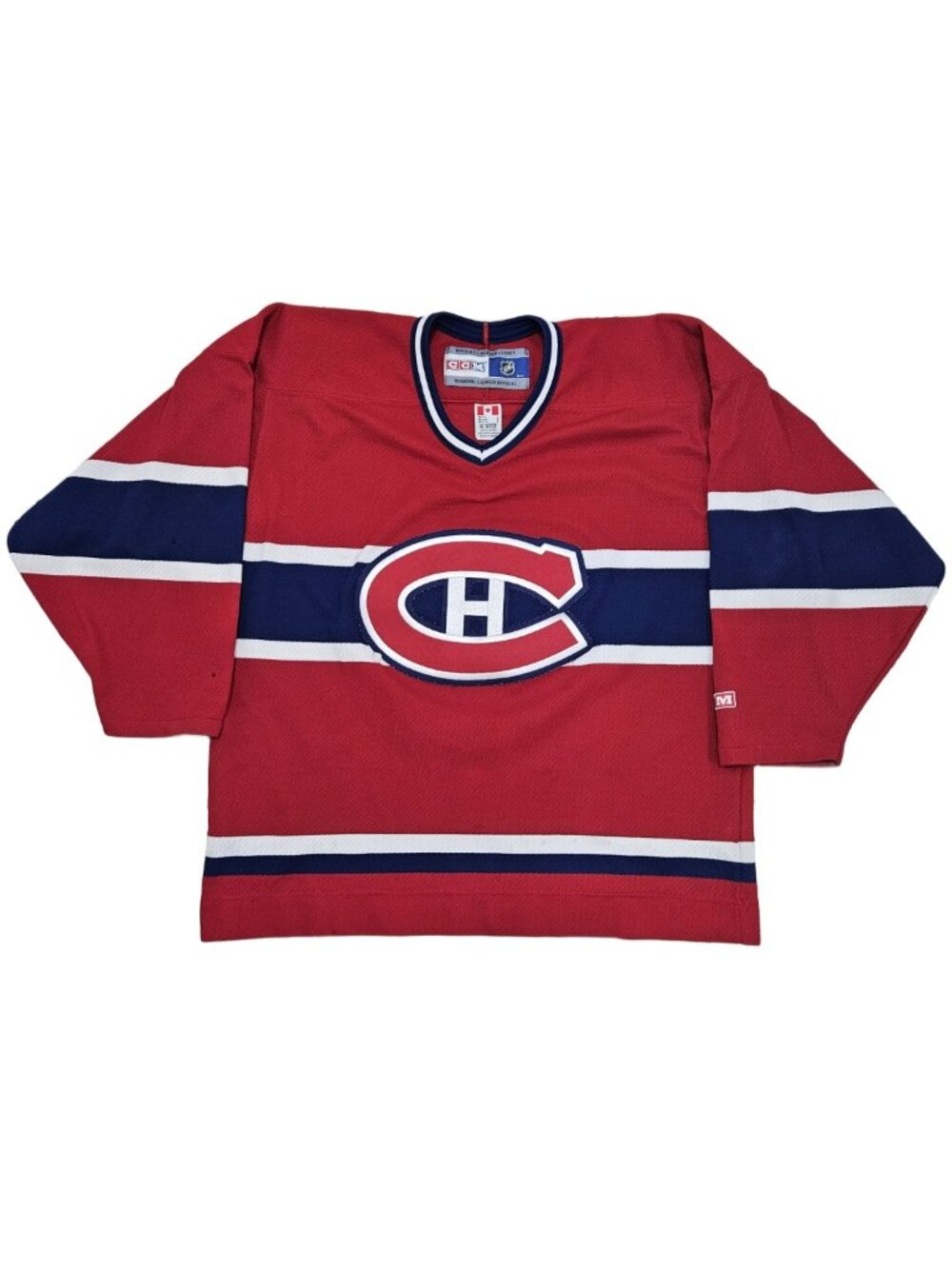 Vintage CCM Montreal Canadiens NHL Hockey Jersey Adult L Made in Canada